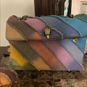 Kurt Geiger Multicolor Diagonal Stripe Shoulder Bag